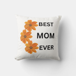 Beautiful Orange floral pillow for Mum