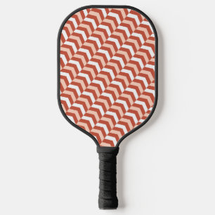Beautiful Orange Herringbone Pro Pickleball Paddle