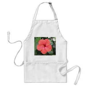Beautiful Orange Hibiscus Flower Apron