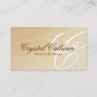 Beautiful Orange Monogram Business Card Template