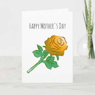 Beautiful Orange Rose Card