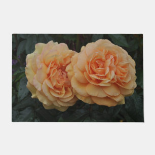 Beautiful orange roses doormat