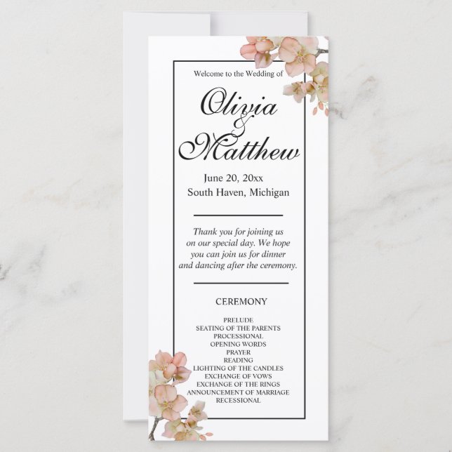 Beautiful orange watercolor blossoms script  (Front)