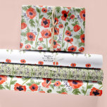 Beautiful Orange Watercolor Poppies Floral Wrapping Paper Sheet<br><div class="desc">Beautiful Orange Watercolor Poppies Floral wrapping paper sheets. Perfect for baby shower,  wedding gifts,  birthday and any other special occasion or DIY home decor project. Design by artist Jenn Steffen,  Studio Posies.</div>