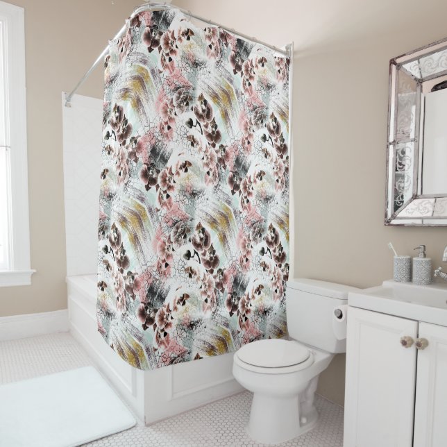 Beautiful orchid stylish shower curtain (In Situ)