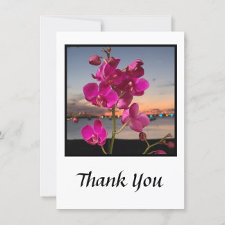 Beautiful Orchid Thank You Card