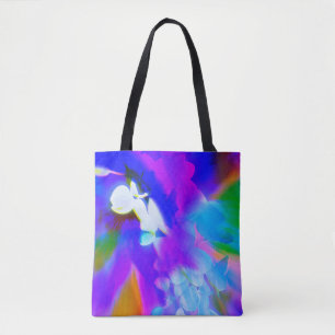 Beautiful orchid tote in bright colours bag