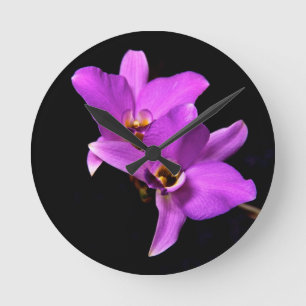 Beautiful Orchid Wall Clock