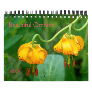 Beautiful Orchids Nature Photography Calendar