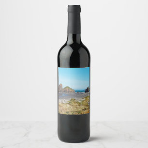 Beautiful Oregon coast landscape      Wine Label