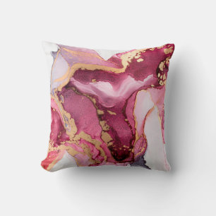 Beautiful oriental background. Fluid art, alcohol Cushion