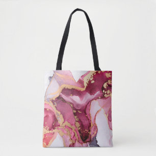 Beautiful oriental background. Fluid art, alcohol Tote Bag