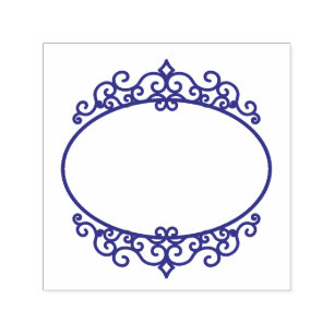 Beautiful Ornament Circle Scrapbooking Self-inking Stamp