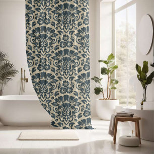 Beautiful ornamental decorative shower curtain
