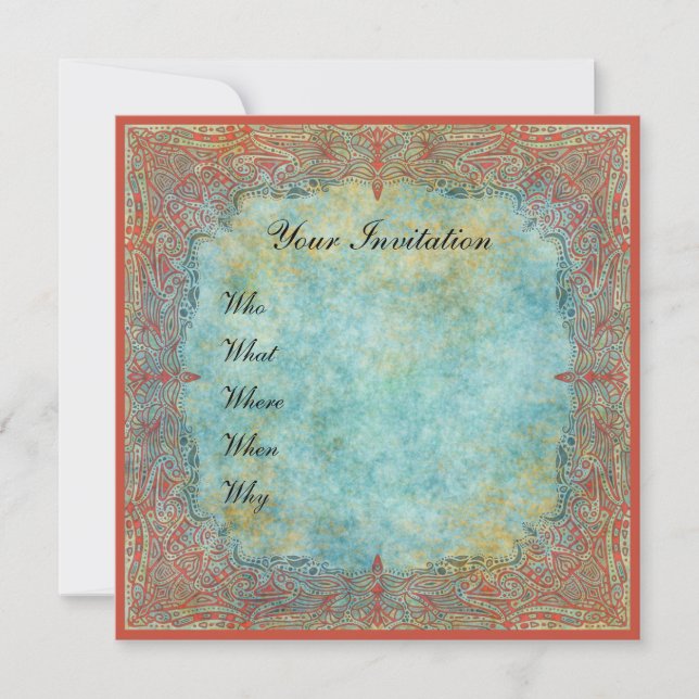 Beautiful ornamental invitation (Front)