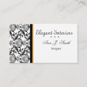 Beautiful Ornate Baroque Deluxe Damask Designer Business Card
