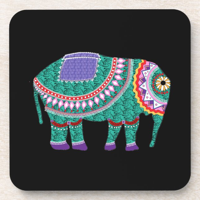 Beautiful Ornate Elephant Coaster (Front)