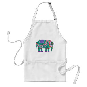 Beautiful Ornate Elephant Standard Apron