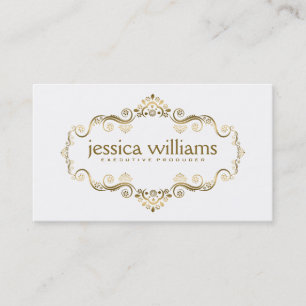 Beautiful Ornate Gold Frame Business Card
