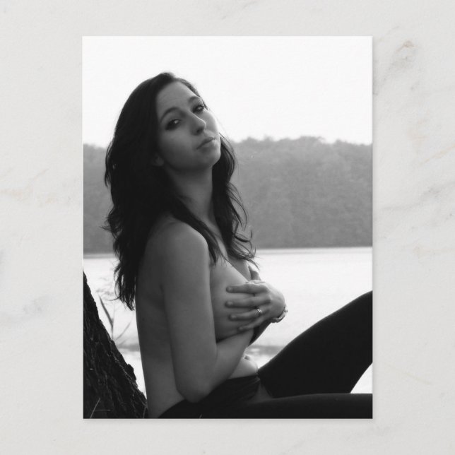 Beautiful Outdoor B&W photography postcard (Front)