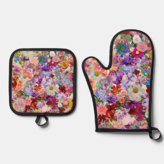 beautiful oven mitt and holder oven mitt & pot holder set