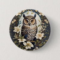 Beautiful Owl And Jasmine Flowers