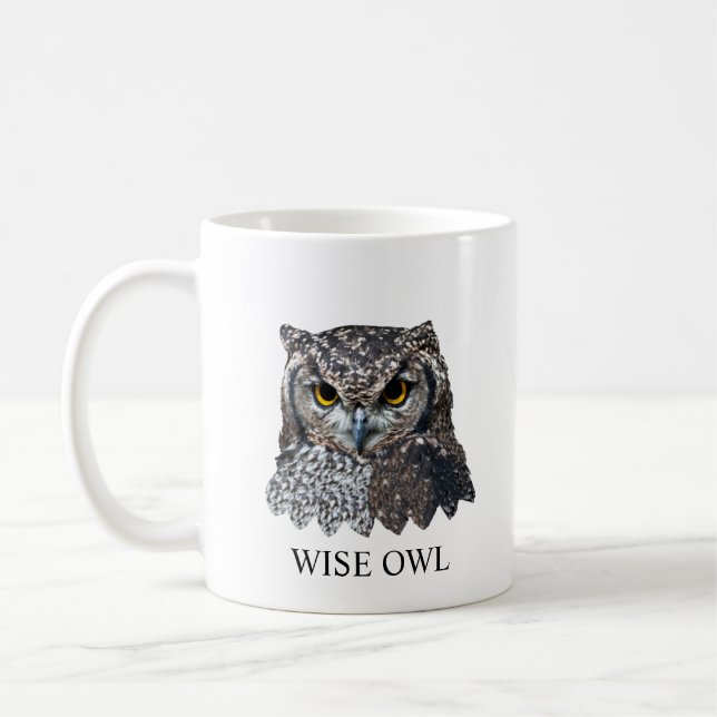 Beautiful owl coffee mug (Left)