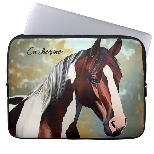 Beautiful Paint Horse Laptop Sleeve (Front)