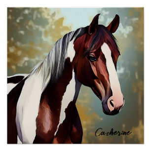 Beautiful Paint Horse Poster
