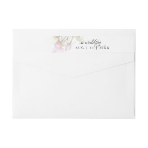Beautiful Painted Pink Roses BarefootBride™ Wrap Around Label