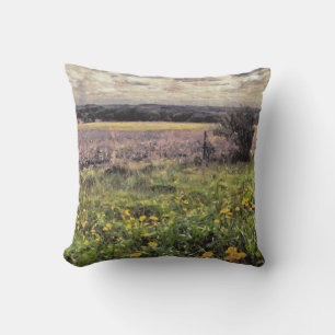 Beautiful Painted Rural Midwest Farm Landscape Cushion