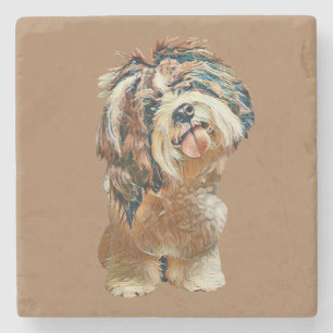 Beautiful Painted Shih Tzu Marble Coaster