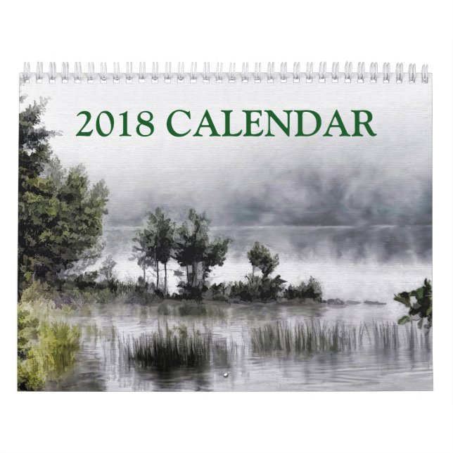 Beautiful Painting Abstract Art of Landscape 2018 Calendar (Cover)
