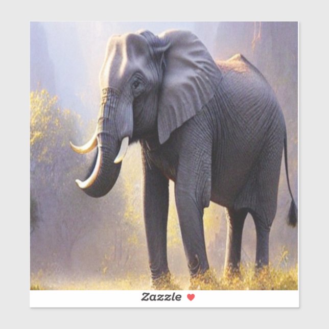 Beautiful Painting of an Elephant in its Nature (Sheet)