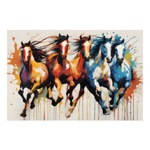 Beautiful painting of horses photo print