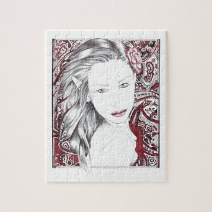 Beautiful Paisley Female Elf Jigsaw Puzzle