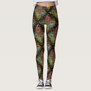  Beautiful Paisley Motif Leggings