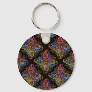 BEAUTIFUL PAISLEY on Black Key Ring