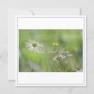 Beautiful Pale Purple Flowers Your Text Flat Card