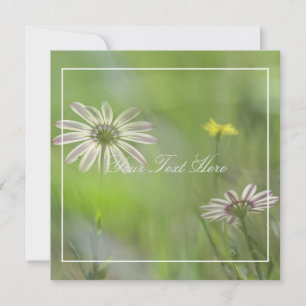 Beautiful Pale Purple Flowers Your Text Flat Card