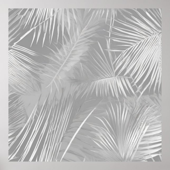 Beautiful Palm leaves elegant nature classic Poster (Front)