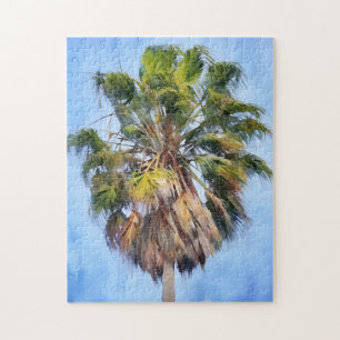 Beautiful Palm Tree Art Tropical Puzzle