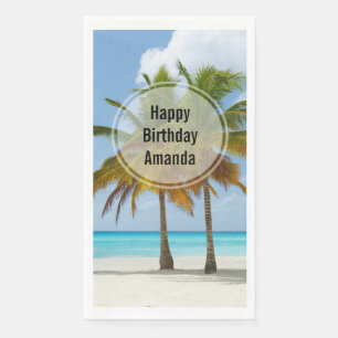 Beautiful Palm Trees on a Tropical Beach Napkin