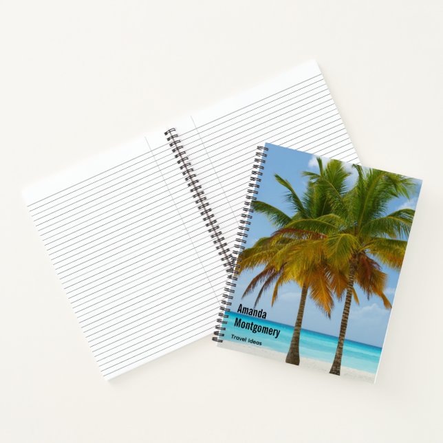  Beautiful Palm Trees on a Tropical Beach Notebook (Inside)
