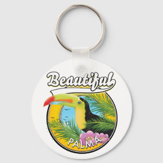Beautiful Palma, toucan logo Postcard Key Ring