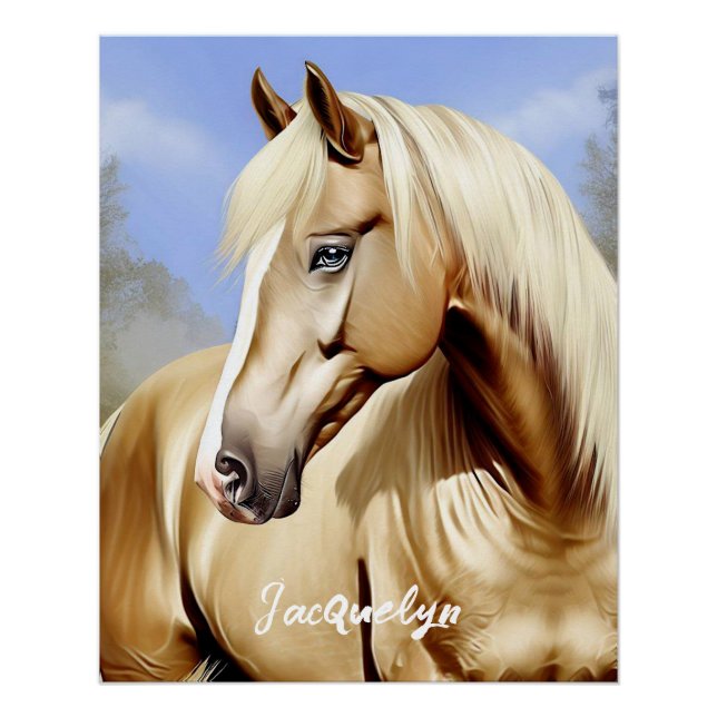 Beautiful Palomino Horse  Poster (Front)