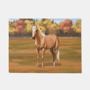 Beautiful Palomino Quarter Horse Stallion Doormat