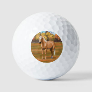 Beautiful Palomino Quarter Horse Stallion Golf Bal Balls
