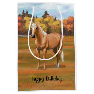 Beautiful Palomino Quarter Horse Stallion Medium Gift Bag
