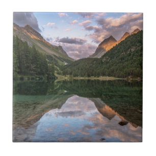 Beautiful Palpuogna Lake   Swiss Alps Ceramic Tile
